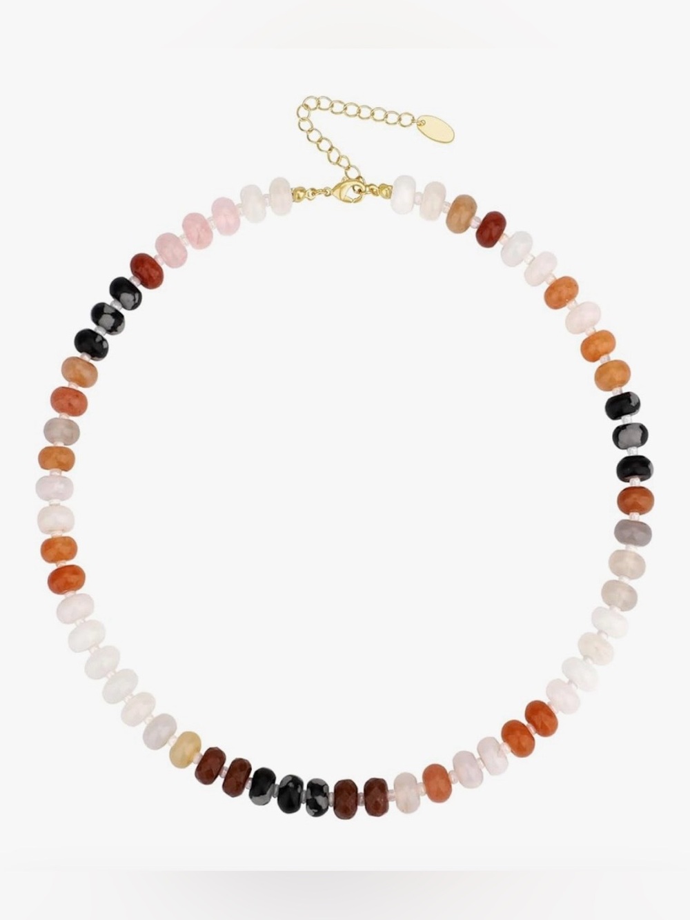 14K Gold Plated Layered Boho Bead Choker Necklace